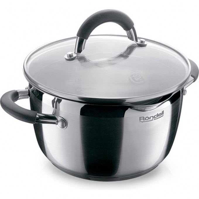 Кастрюля с крышкой RONDELL FLAMME 20 см, 3,2 л RDS-024